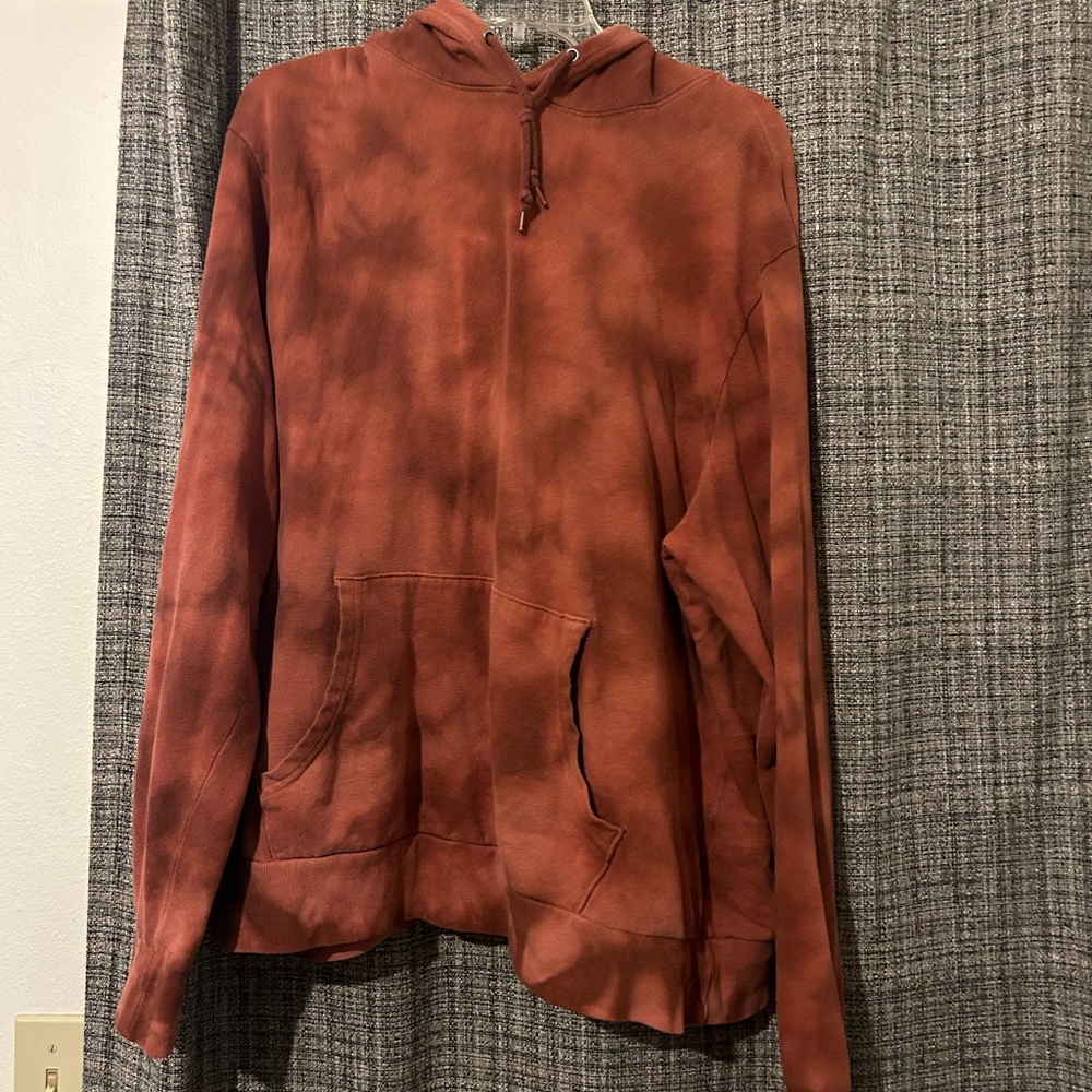 Old Navy Hoodie, burnt orange/tie dye acid wash color